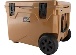 ProMaxx Automotive 50qt sportsman cooler with wheels and pull handle coffee