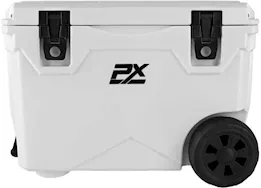 ProMaxx Automotive 50qt sportsman cooler with wheels and pull handle white