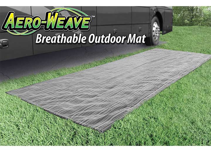 PREST-O-FIT 6 FT. X 15 FT. AERO-WEAVE BREATHABLE OUTDOOR MAT - GUNMETAL GRAY