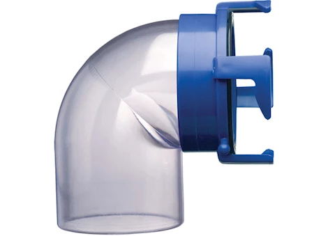 Prest-O-Fit Blueline hose adapter (90 degree clear) Main Image