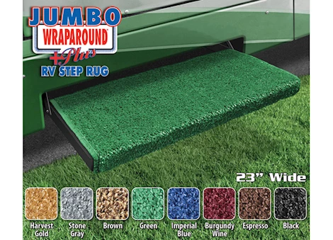 Prest-O-Fit Jumbo wraparound + plus step rug (23in wide) - green Main Image