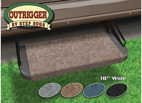 Prest-O-Fit OUTRIGGER RV STEP RUG (18IN WIDE) - WALNUT BROWN