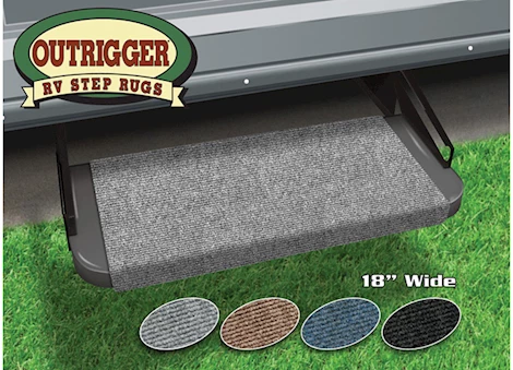 Prest-O-Fit OUTRIGGER RV STEP RUG (18IN WIDE) - CASTLE GRAY