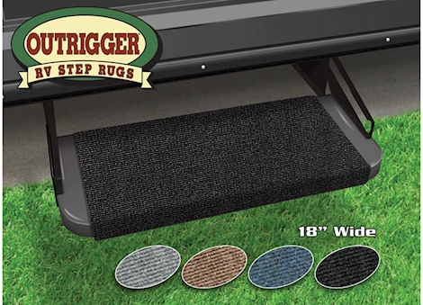 Prest-O-Fit OUTRIGGER RV STEP RUG (18IN WIDE) - BLACK ONYX