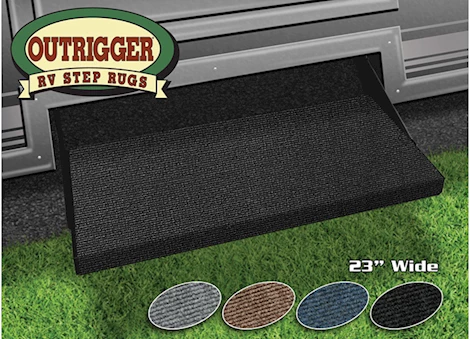 Prest-O-Fit OUTRIGGER RV STEP RUG (23IN WIDE) - BLACK ONYX