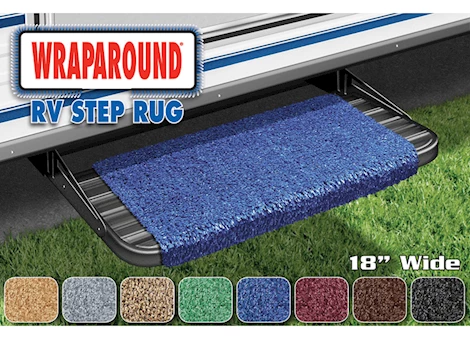 Prest-O-Fit WRAPAROUND STEP RUG (18IN WIDE) - IMPERIAL BLUE