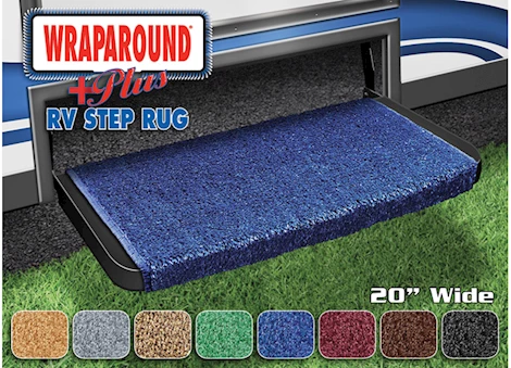 Prest-O-Fit WRAPAROUND + PLUS STEP RUG (20IN WIDE) - IMPERIAL BLUE