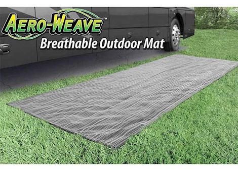 Prest-O-Fit 7.5 ft. x 20 ft. Aero-Weave Breathable Outdoor Mat - Gunmetal Gray