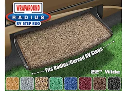 Prest-O-Fit Wraparound radius step rug (22in wide) - brown