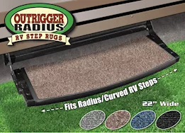 Prest-O-Fit Outrigger radius rv step rug (22in wide) - walnut brown