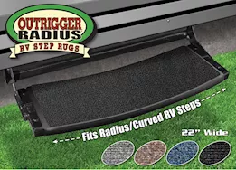 Prest-O-Fit Outrigger radius rv step rug (22in wide) - black onyx
