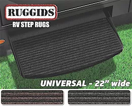 Prest-O-Fit Ruggids universal rv step rug 22 in. wide - charcoal black