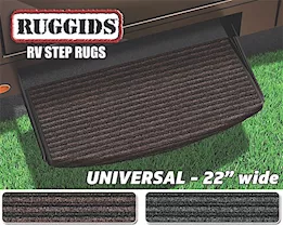 Prest-O-Fit Ruggids universal rv step rug 22 in. wide - coffee brown