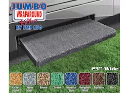 Prest-O-Fit Jumbo wraparound + plus step rug (23in wide) - stone gray