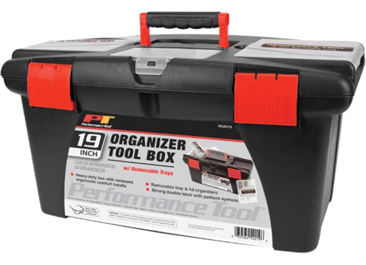 Performance Tool 19in plastic tool box