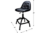 Performance Tool High back pneumatic shop stool