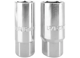 Performance Tool Spark plug sockets, 3/8in dr, 2 pk