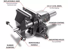 Performance Tool 5in multi-purpose vise