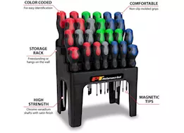 Performance Tool 26 pc screwdriver set w/rack