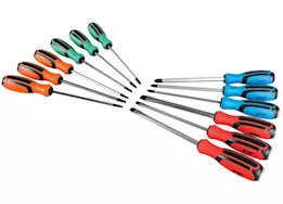 Performance Tool 12 pc go-thru screwdriver set