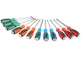 Performance Tool 12 pc go-thru screwdriver set