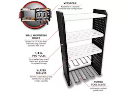 Performance Tool Power tool storage rack, 5-level, 17in