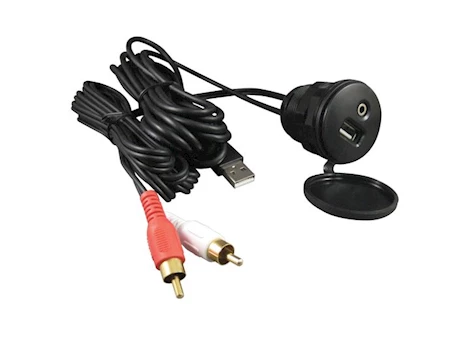 ProSpec Electronics USB AND AUX COMBINATION ADAPTER; COMPATIBLE W/ALL MARINE STEREOS W/REAR AUX IN A