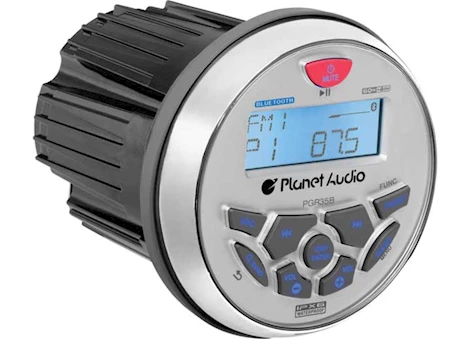 Planet Audio WEATHERPROOF MARINE GAUGE RECEIVER; BLUETOOTH, DIGITAL MEDIA MP3 PLAYER, NO CD PLAYER, USB PORT