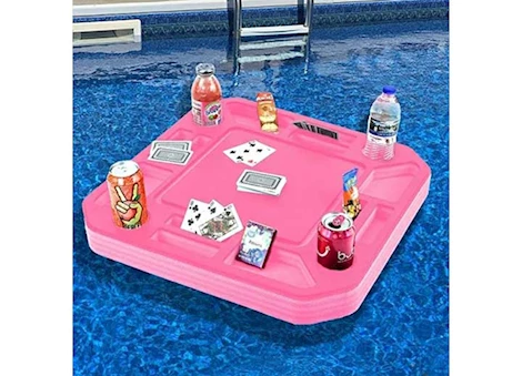 Polar Whale Products FLOATING PINK POKER TABLE 2FT WIDE SQUARE