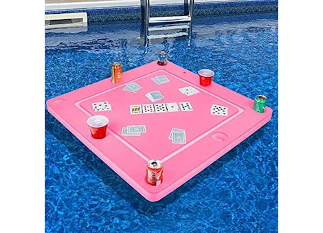 Polar Whale Floating Card Game Table, Pink, 3 ft