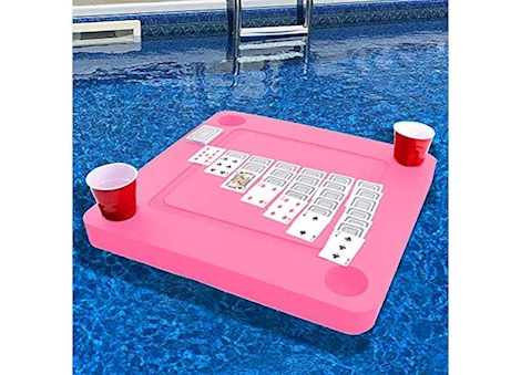 Polar Whale Products FLOATING PINK CARD TABLE 2FT WIDE SQUARE