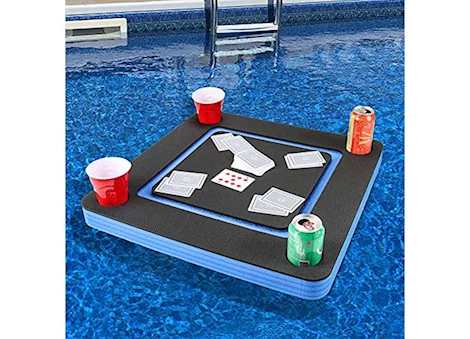 Polar Whale Floating Card Game Table, Blue/Black, 2 ft