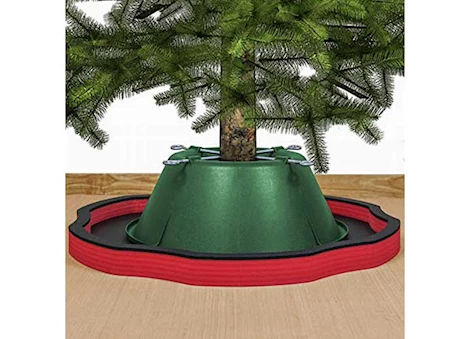 Polar Whale Products CHRISTMAS TREE MAT RED AND BLACK EXTRA TALL