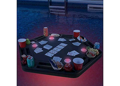 Polar Whale Products FLOATING LIGHTED LARGE POKER TABLE