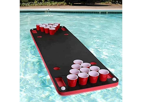 Polar Whale Products FLOATING BEER PONG GAME TABLE 6FT LONG RED AND BLACK