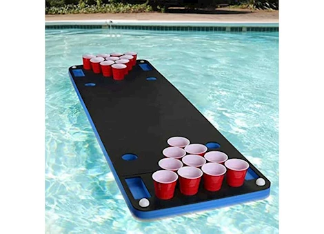 Polar Whale Products FLOATING BEER PONG GAME TABLE 6FT LONG BLUE AND BLACK