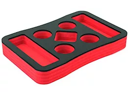 Polar Whale Floating Rectangle Drink Holder Refreshment Table, Red/Black, 17.5"