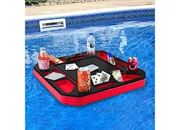 Polar Whale Floating Poker Table, Red/Black, 2 ft