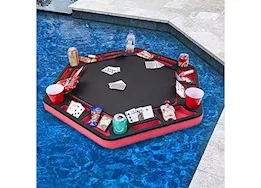 Polar Whale Floating Poker Table, Red/Black, 3 ft