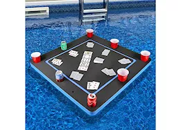 Polar Whale Floating Square Poker Table, Blue/Black, 3 ft