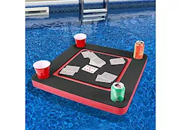 Polar Whale Floating Card Game Table, Red/Black, 2 ft
