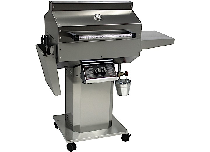 PHOENIX GRILLS PROPANE GAS STAINLESSSTEEL FABRICATED MODEL W/RIVETED GRILL HEAD & 3-PIECE COLUMN/BASE