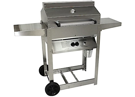 PHOENIX GRILLS NATURAL GAS STAINLESS STEEL FABRICATED MODEL W/RIVETED GRILL HEAD & 4 LEG CART
