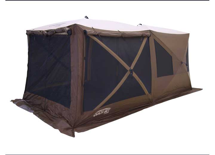 QUICK-SET CABIN 4-SIDED SCREEN SHELTER - BROWN/TAN