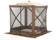 Quick-Set by Clam Traveler 4-Sided Screen Shelter - Brown with Tan Roof & Black Mesh
