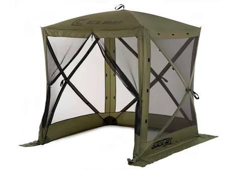 Quick-Set by Clam Traveler 4-Sided Screen Shelter - Green with Black Mesh Main Image