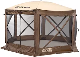 Quick-Set by Clam Pavilion 6-Sided Screen Shelter with Wind Panels - Brown/Tan
