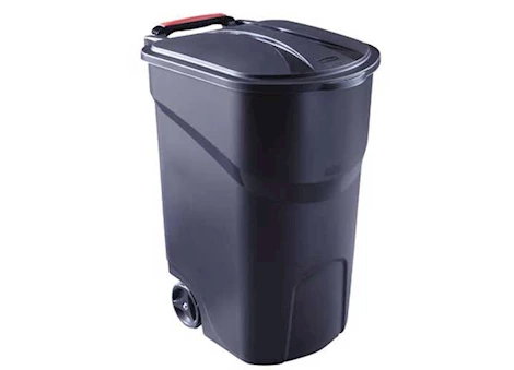 Rubbermaid Roughneck 45 gallon wheeled trash container black Main Image
