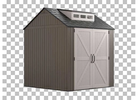 Rubbermaid EASY INSTALL 7X7 RESIN STORAGE SHED BROWN