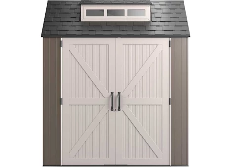 Rubbermaid EASY INSTALL 7X7 RESIN STORAGE SHED BROWN